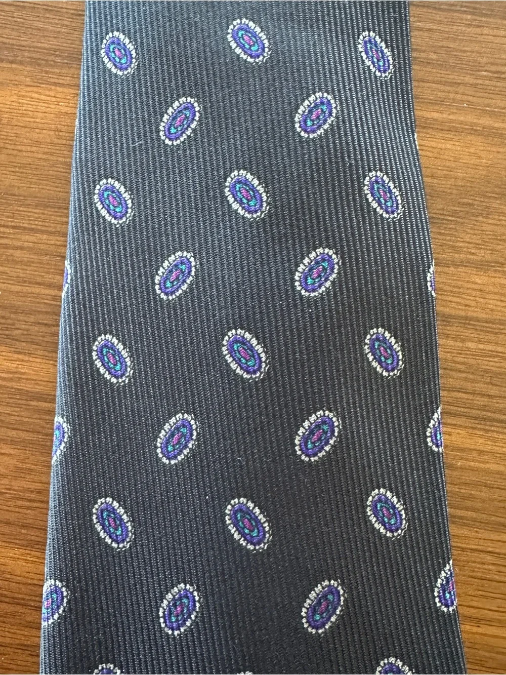 Robert Talbott Best of class Navy Blue Patterned Silk Tie